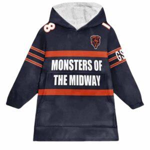Bears Monsters Of The Midway Williams Football Blanket Hoodie Bears Monsters Of The Midway Williams Football Blanket Hoodie
