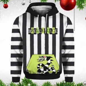 Beetlejuice Sandworm Halloween Horror Movie Striped Hoodie Beetlejuice Sandworm Halloween Horror Movie Striped Hoodie