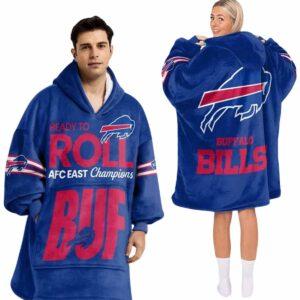Bills Ready To Roll AFC EAST Champions Hoodie Blanket