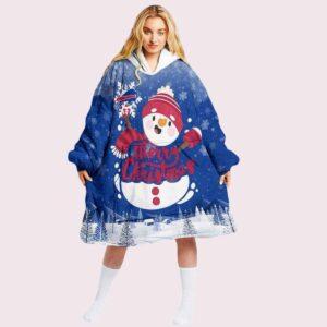 Bills Snowman Merry Christmas Unisex Blanket Hoodie Bills Snowman Merry Christmas Unisex Blanket Hoodie