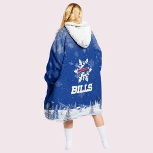 Bills Snowman Merry Christmas Unisex Blanket Hoodie