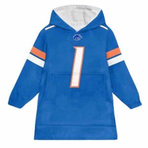 Boise State 1 Football Unisex Blanket Hoodie Boise State 1 Football Unisex Blanket Hoodie