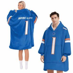 Boise State 1 Football Unisex Blanket Hoodie