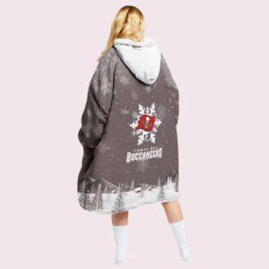 Buccaneers Snowman Merry Christmas Unisex Blanket Hoodie