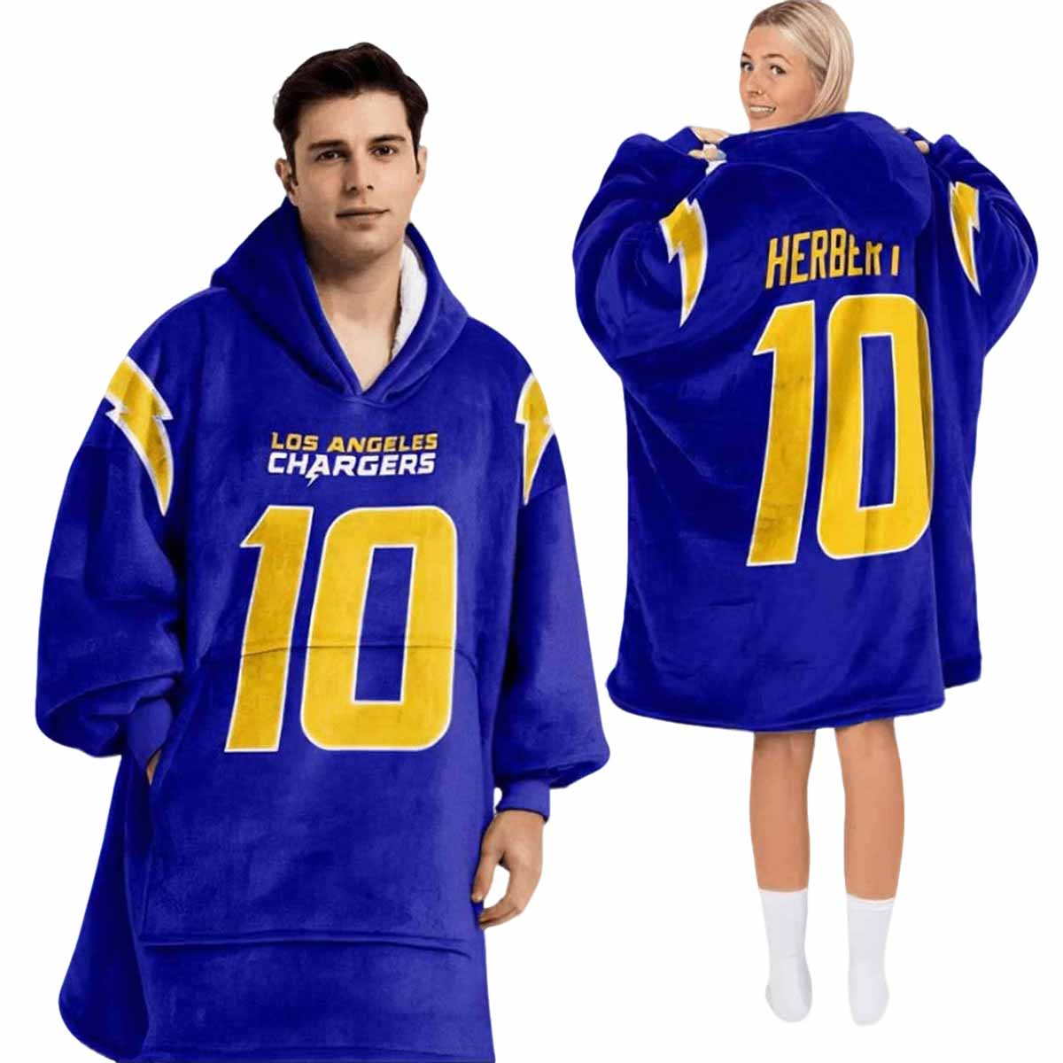 Chargers Herbert 10 Football Hoodie Blanket Chargers Herbert 10 Football Hoodie Blanket