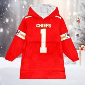 Chiefs Football Unisex Blanket Hoodie