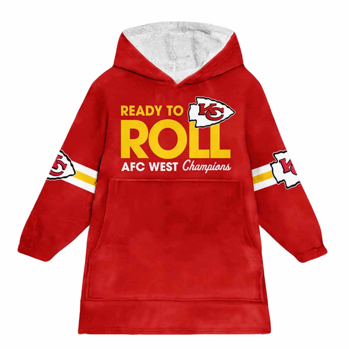 Chiefs Ready To Roll AFC West Champions 2024 Hoodie Blanket Chiefs Ready To Roll AFC West Champions 2024 Hoodie Blanket