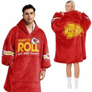 Chiefs Ready To Roll AFC West Champions 2024 Hoodie Blanket 1 Chiefs Ready To Roll AFC West Champions 2024 Hoodie Blanket