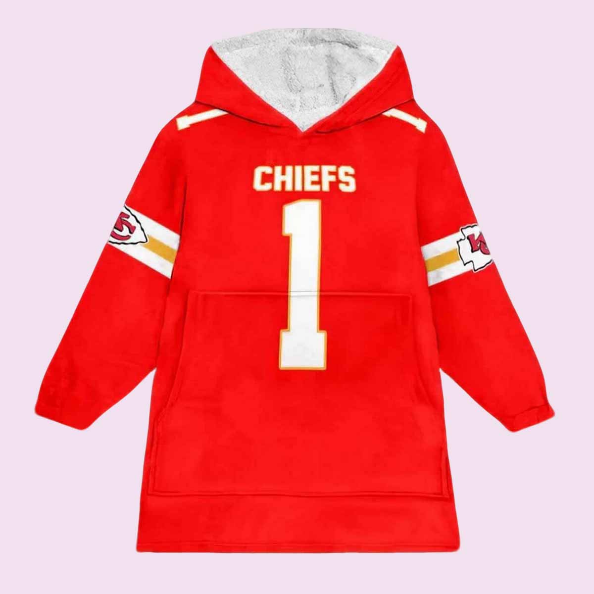 Chiefs Worthy 1 Football Unisex Blanket Hoodie Chiefs Worthy 1 Football Unisex Blanket Hoodie