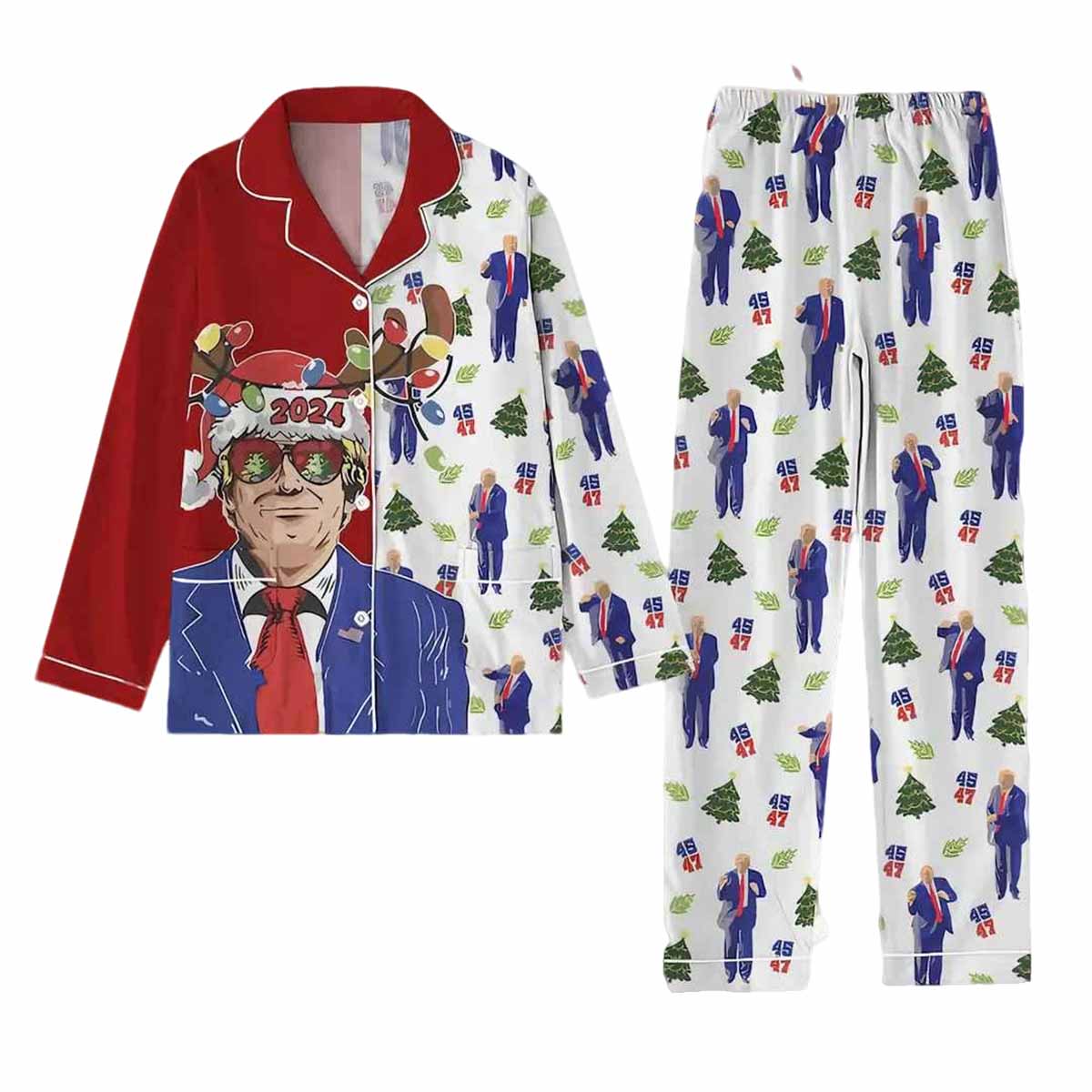 Christmas Trump Dancing Pajama Set Christmas Trump Dancing Pajama Set