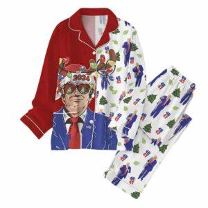 Christmas Trump Dancing Pajama Set 1 Christmas Trump Dancing Pajama Set