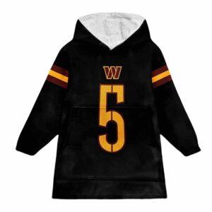 Commanders Daniels 5 Football Unisex Blanket Hoodie Commanders Daniels 5 Football Unisex Blanket Hoodie