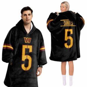 Commanders Daniels 5 Football Unisex Blanket Hoodie 1 Commanders Daniels 5 Football Unisex Blanket Hoodie
