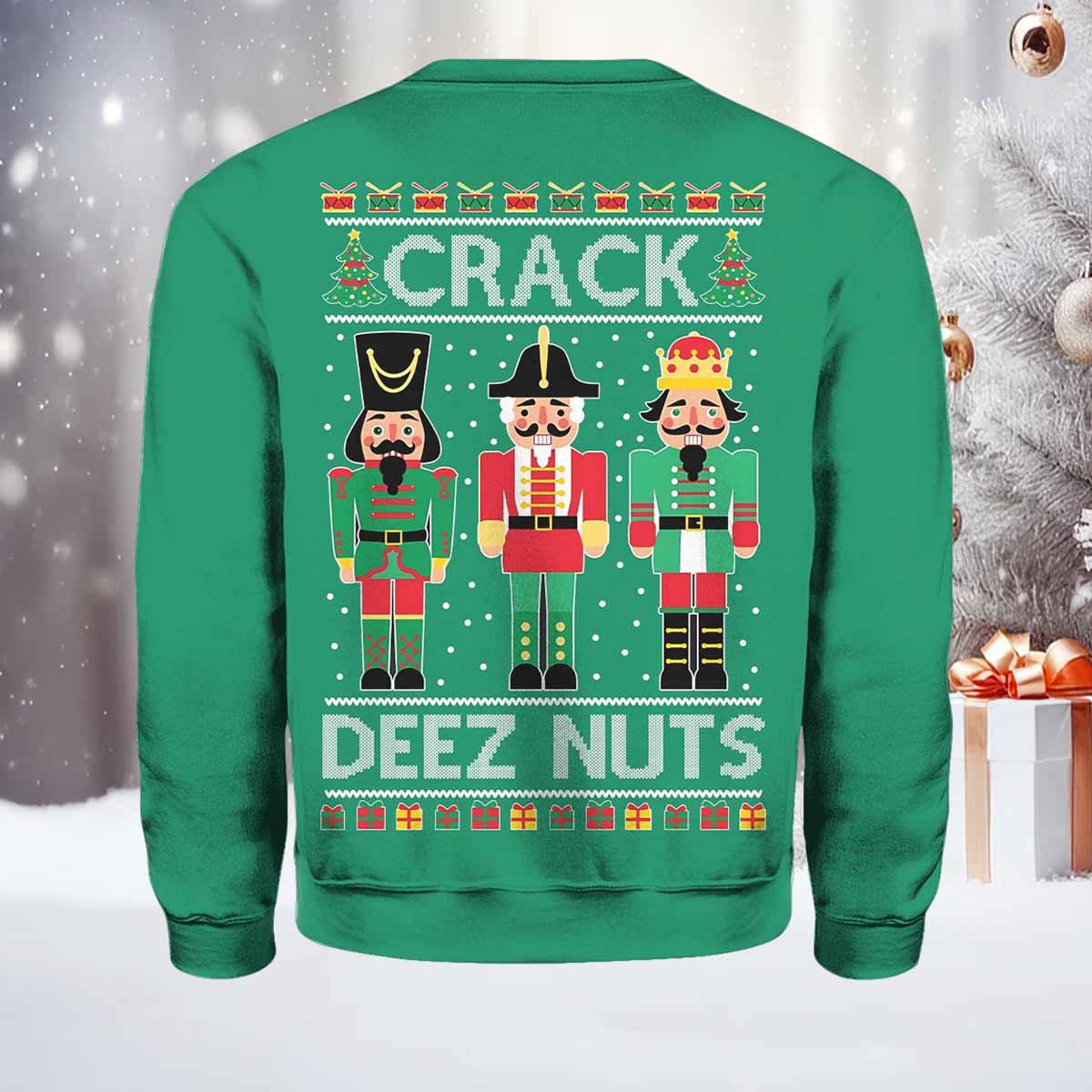 Crack Deez Nuts Ugly Christmas Sweater Crack Deez Nuts Ugly Christmas Sweater