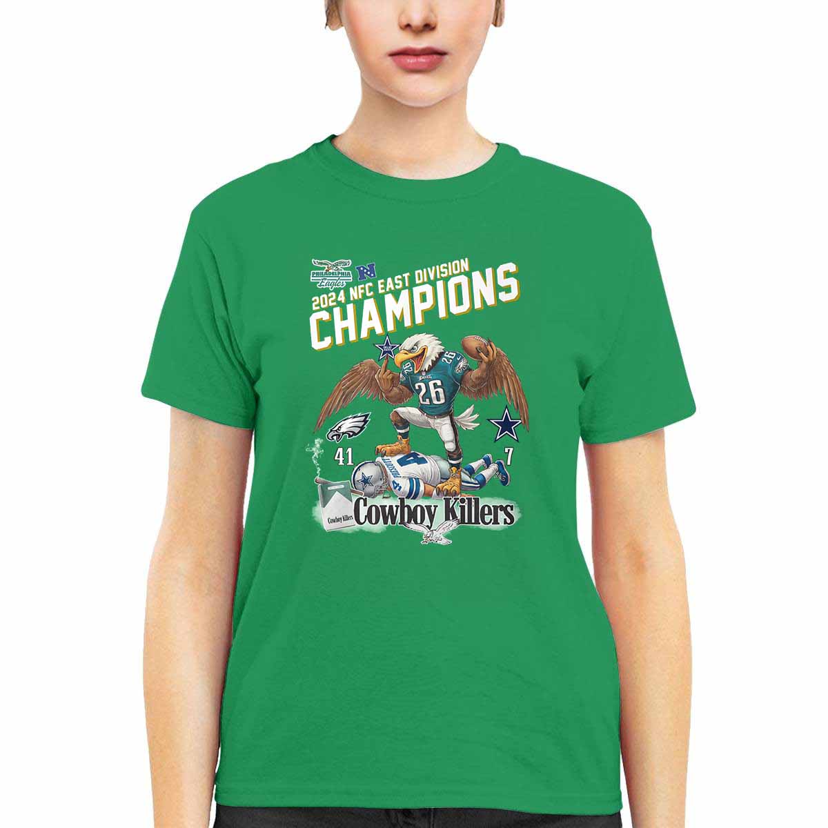 Eagles 2024 East Division Champions Cowboy Killers Shirt Eagles 2024 East Division Champions Cowboy Killers Shirt