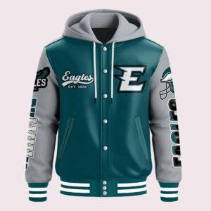 Eagles Philly Faithful Hooded Baseball Jacket Eagles Philly Faithful Hooded Baseball Jacket