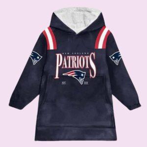 England Patriots Football Unisex Blanket Hoodie England Patriots Football Unisex Blanket Hoodie