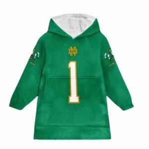 Fighting Irish 13 Football Unisex Blanket Hoodie Fighting Irish 13 Football Unisex Blanket Hoodie