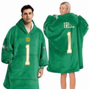 Fighting Irish 13 Football Unisex Blanket Hoodie