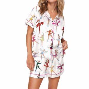 Figure Skating Satin Pajama Set Figure Skating Satin Pajama Set