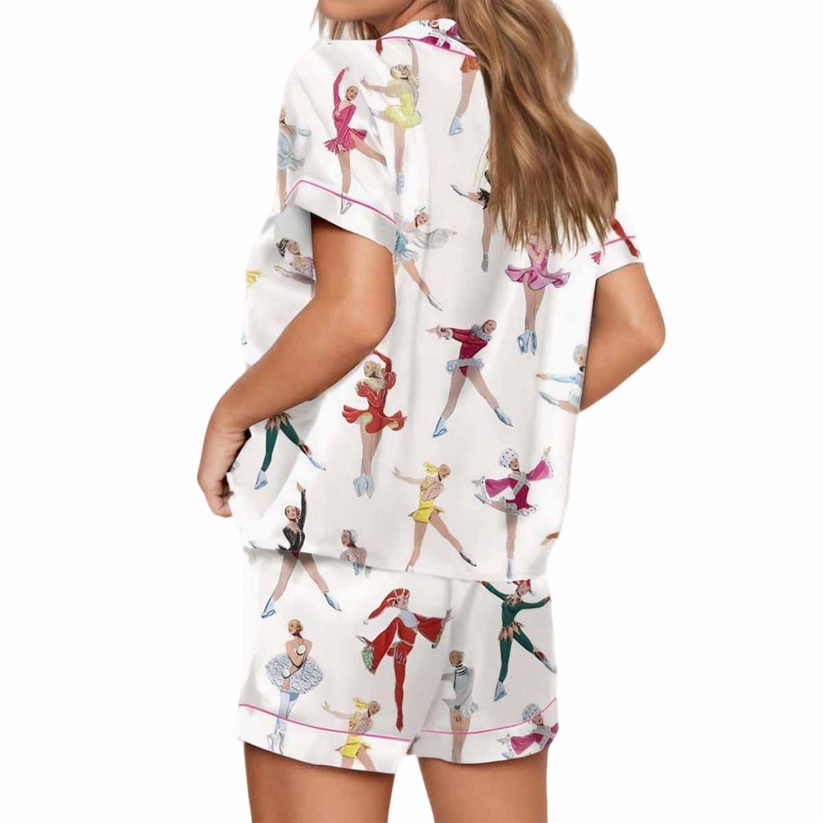 Figure Skating Satin Pajama Set Figure Skating Satin Pajama Set