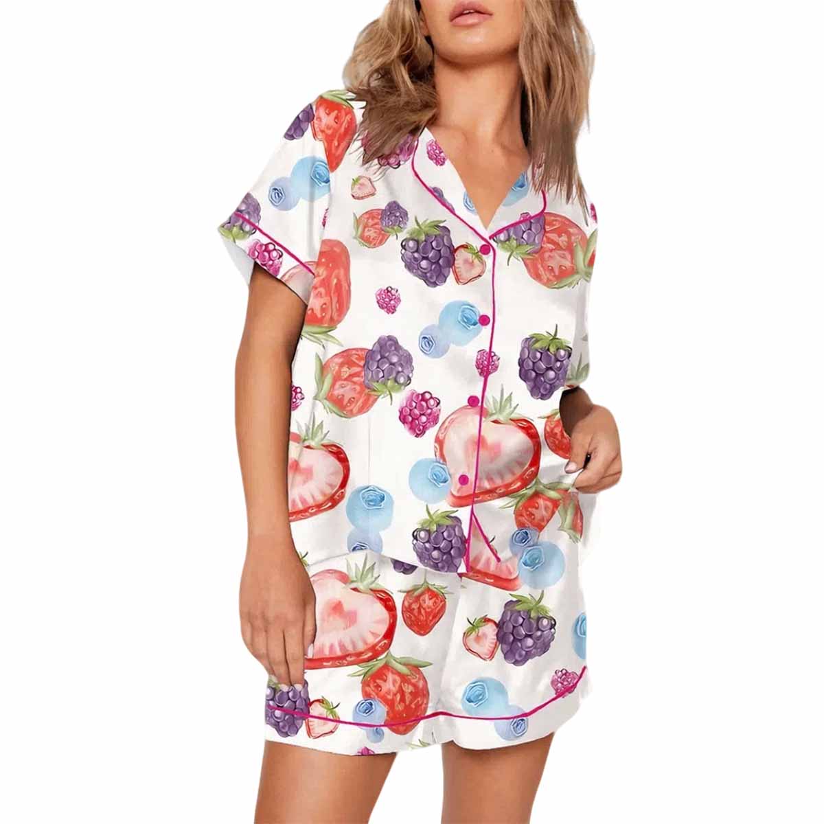 Fruit Print Pajama Set Fruit Print Pajama Set