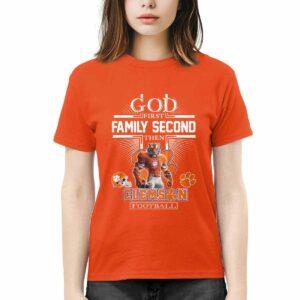 God First Family Second Then Clemson Tiger Football Shirt God First Family Second Then Clemson Tiger Football Shirt