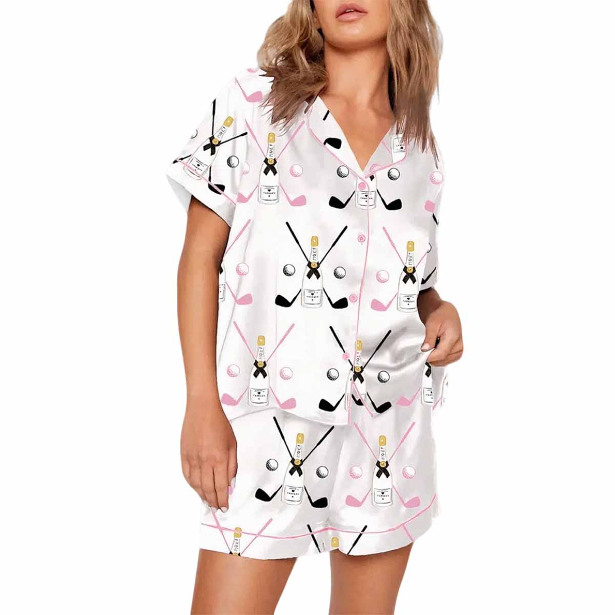 Golf Party Par Print Pajama Set Golf Party Par Print Pajama Set