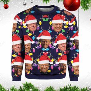 Humorous Trump Face Ugly Christmas Sweater