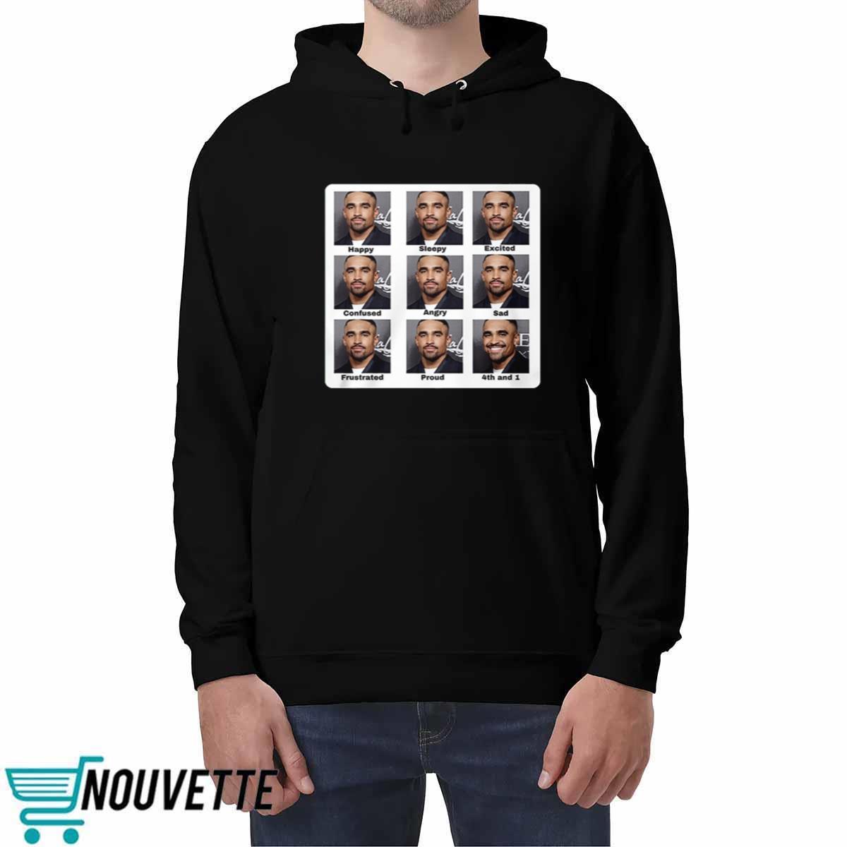Jalen Hurts Memes Faces Happy Sleepy 4th and 1 Shirt Jalen Hurts Memes Faces Happy Sleepy 4th and 1 Shirt