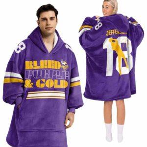 Jefferson Vikings Bleed Purple And Gold 18 Football Blanket Hoodie 1 Jefferson Vikings Bleed Purple And Gold 18 Football Blanket Hoodie