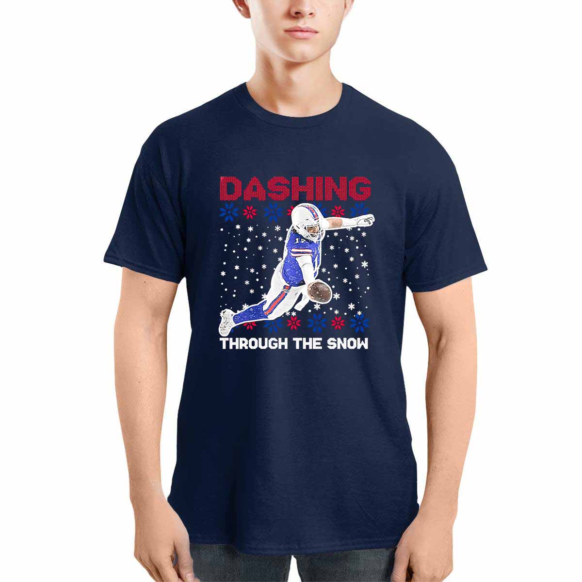 Josh Allen Dashing Through The Snow Shirt Josh Allen Dashing Through The Snow Shirt