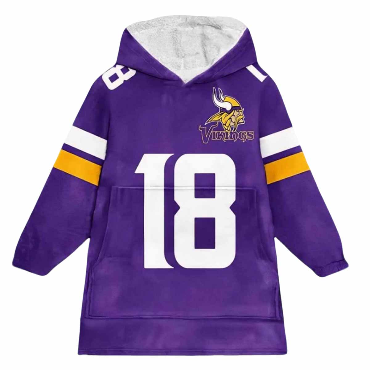 Justin Jefferson Minnesota Football Blanket Hoodie Justin Jefferson Minnesota Football Blanket Hoodie