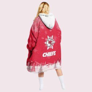 KC Chiefs Snowman Merry Christmas Unisex Blanket Hoodie 1 KC Chiefs Snowman Merry Christmas Unisex Blanket Hoodie