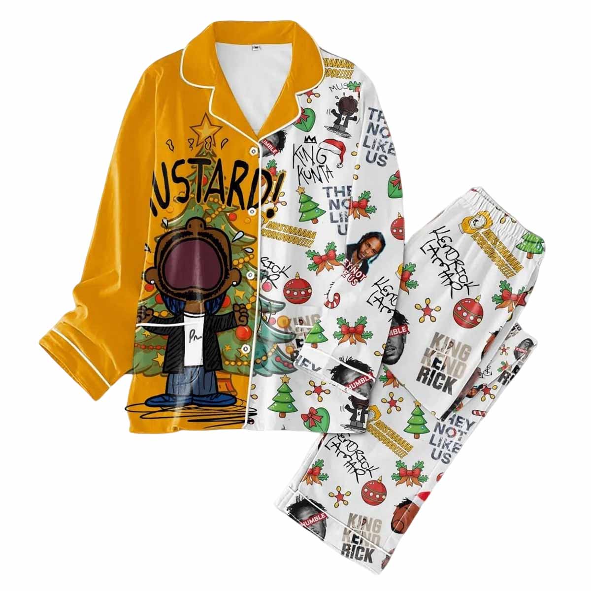Kendrick Lamar Mustard Pajama Set Kendrick Lamar Mustard Pajama Set