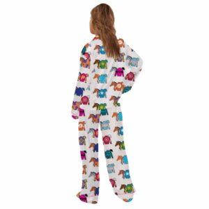 Kentucky Derby Contenders Colorful Jockey Horse Racing Pajama Set