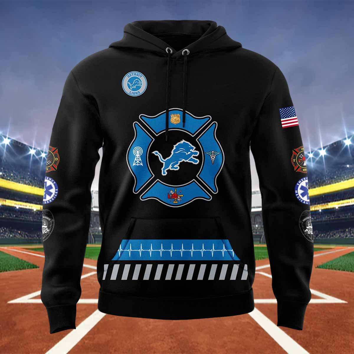 Lions 2024 First Responders Day Hoodie Lions 2024 First Responders Day Hoodie