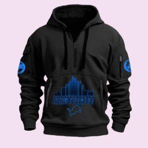 Lions Back In Black Quarter Zip Hoodie Lions Back In Black Quarter Zip Hoodie