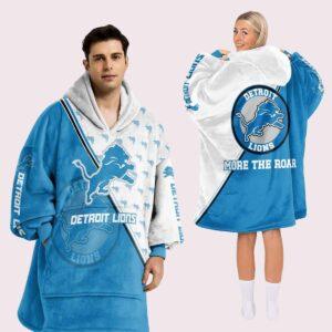 Lions Football More The Roar Unisex Blanket Hoodie