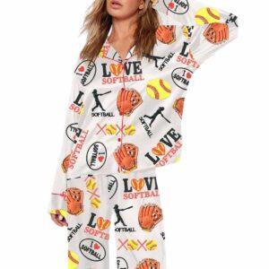 Love Softball Pajama Set