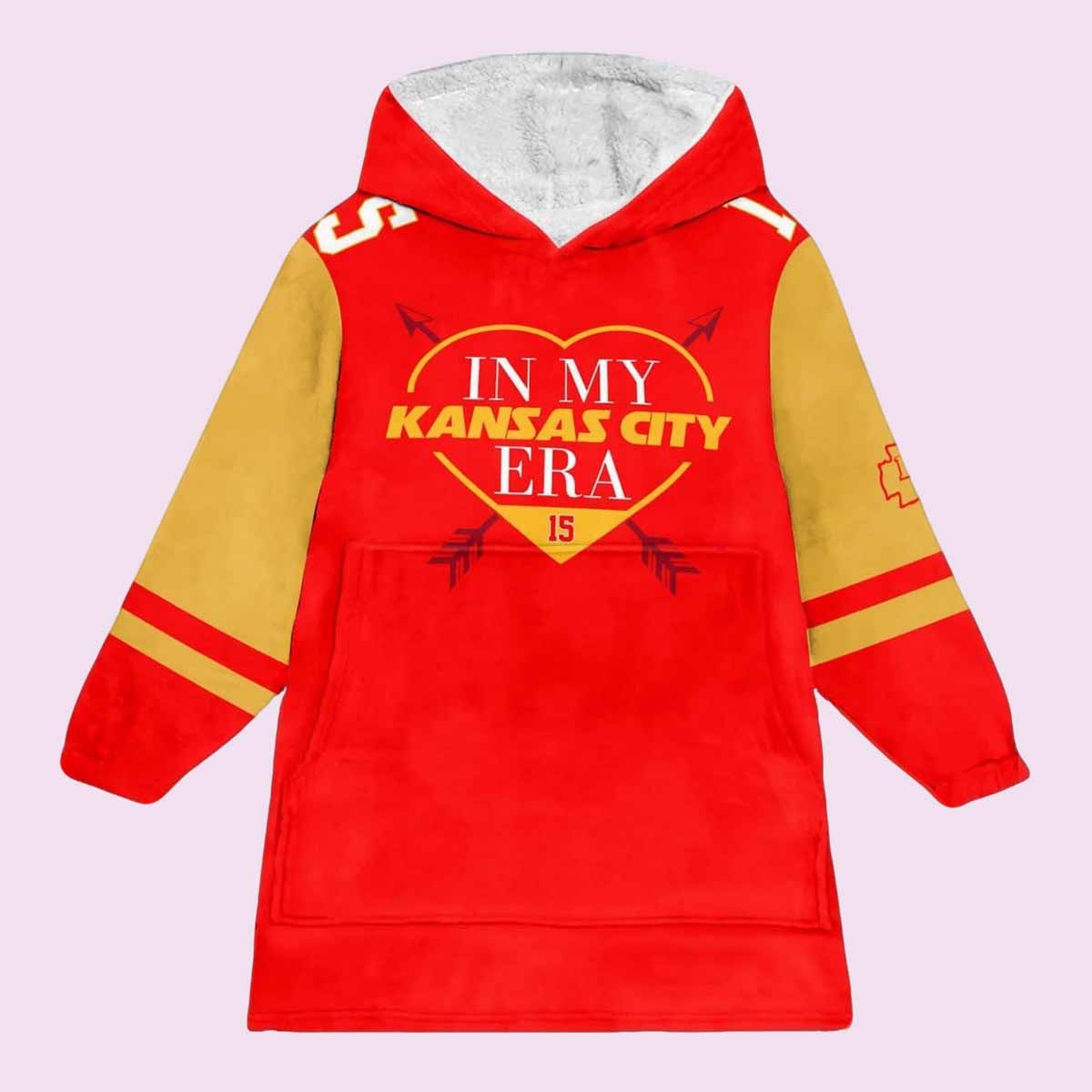 Mahomes 15 In My Kansas City Era Unisex Blanket Hoodie Mahomes 15 In My Kansas City Era Unisex Blanket Hoodie