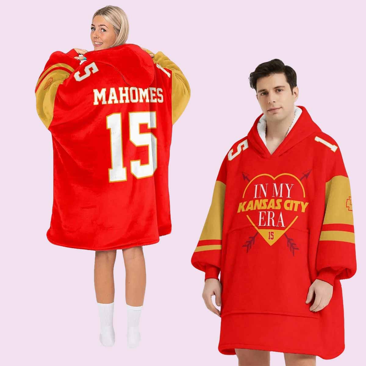 Mahomes 15 In My Kansas City Era Unisex Blanket Hoodie Mahomes 15 In My Kansas City Era Unisex Blanket Hoodie