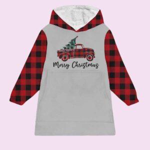 Merry Christmas Blanket Hoodie
