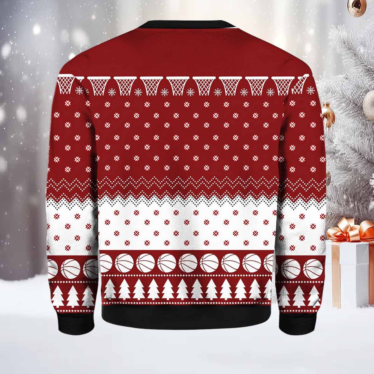 Michael Jordan Santa Playing Basketball Ugly Sweater Michael Jordan Santa Playing Basketball Ugly Sweater