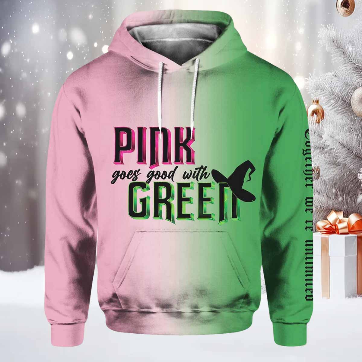 Movie Inspired Pink Goes Good With Green Hoodie Movie-Inspired Pink Goes Good With Green Hoodie