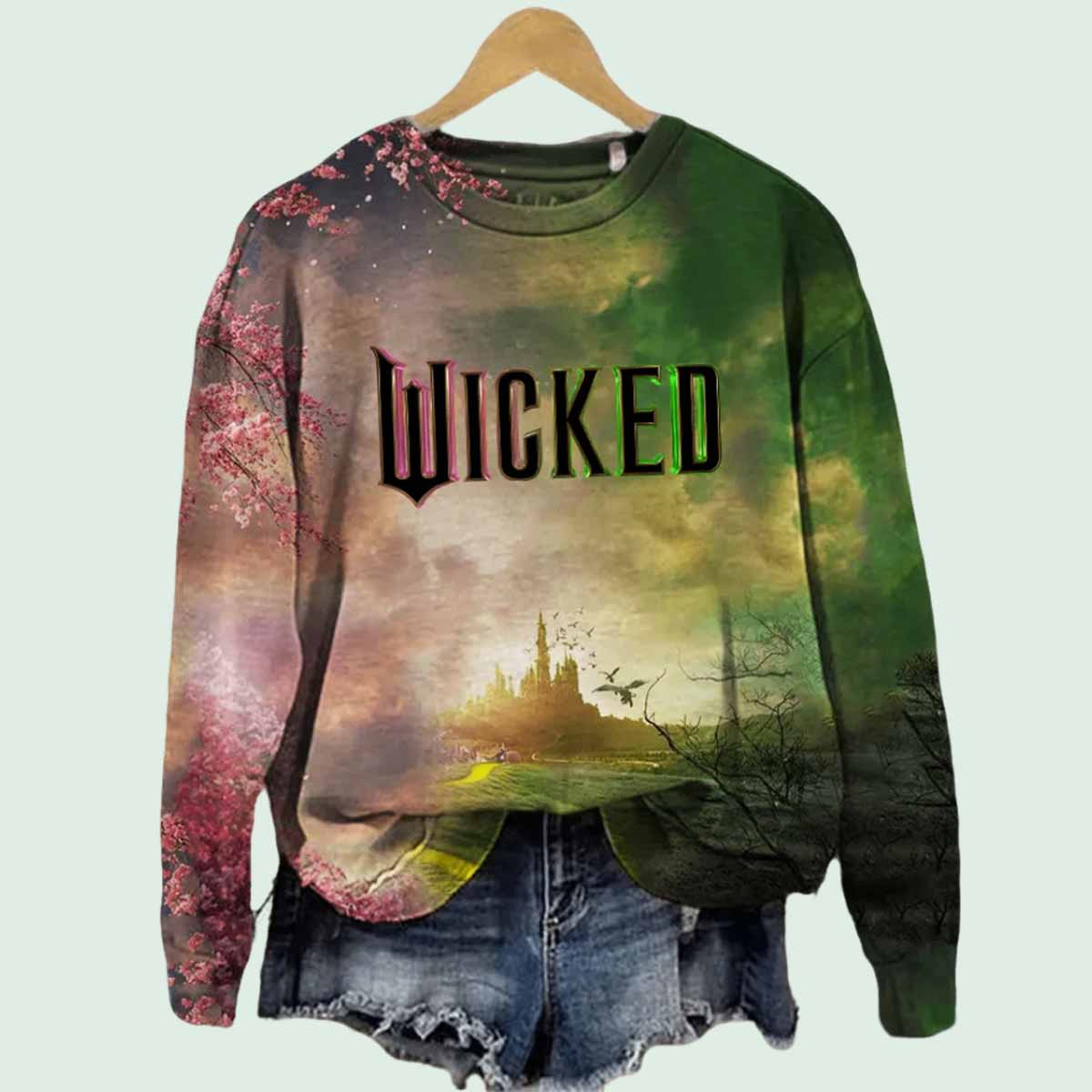 Movie Inspired Witch And Princess Retro Sweatshirt Movie Inspired Witch And Princess Retro Sweatshirt