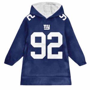 NY Giants Football Unisex Blanket Hoodie