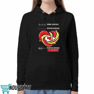 Normal Heartbeat Deceased Heartbeat Heartbeat Watching Chiefs Shirt