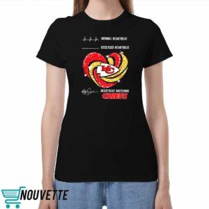 Normal Heartbeat Deceased Heartbeat Heartbeat Watching Chiefs Shirt