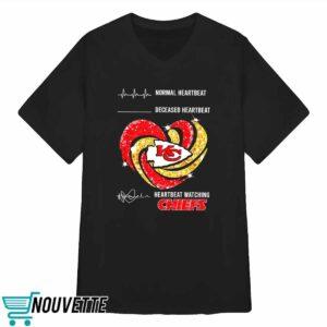 Normal Heartbeat Deceased Heartbeat Heartbeat Watching Chiefs Shirt